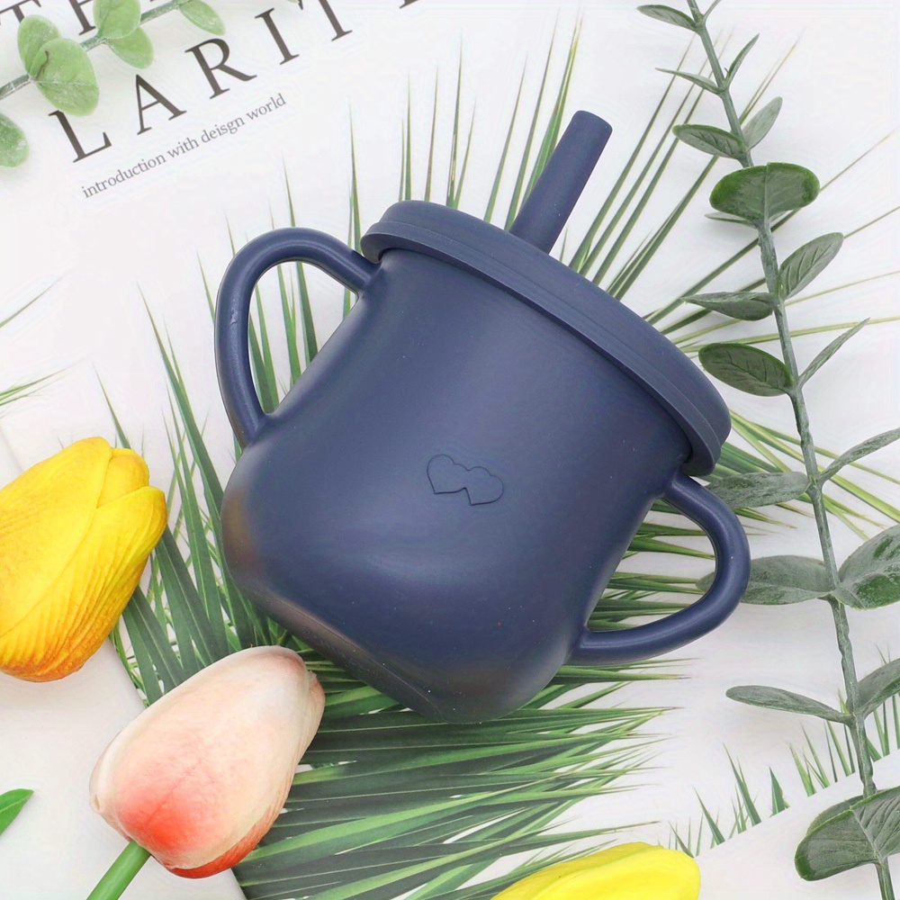 Silicone Training Cup for Toddler Soft Handle Shatterproof Sippy Cup