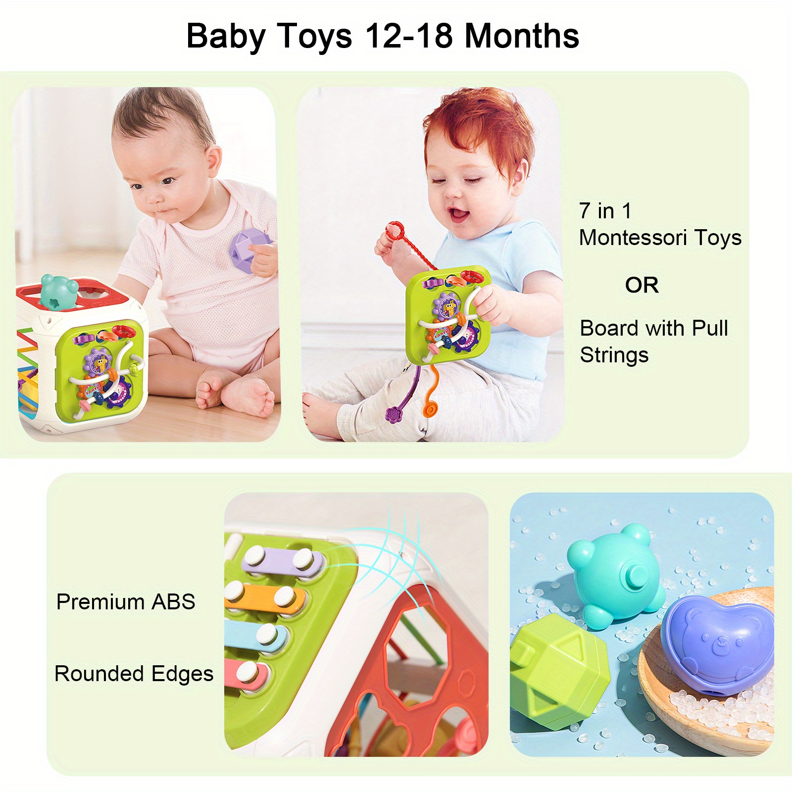 1 Activity Cube Baby Toys 6 12 18 Months With Pull - Temu