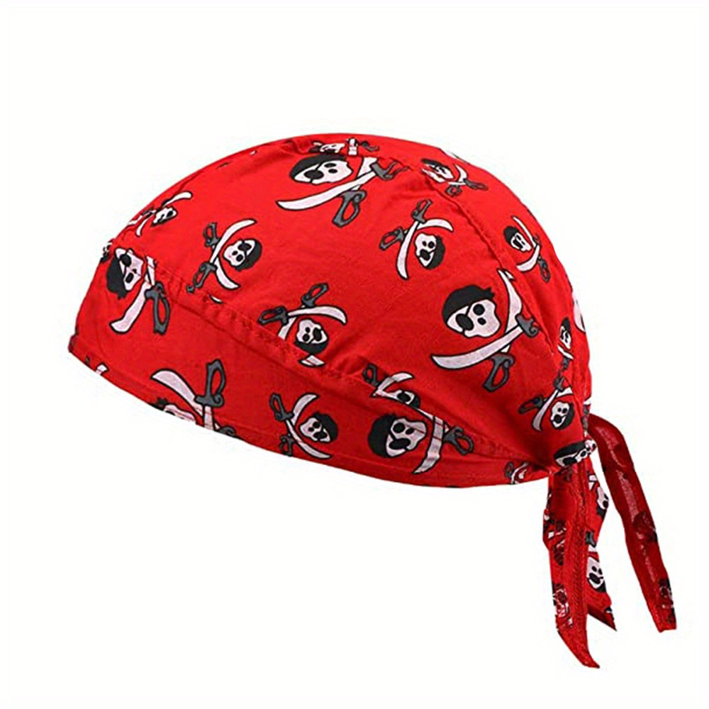 Sweat Wicking Beanie Cap Helmet Liner Skull Cap Breathable Cycling Head  Wrap for Women Men Outdoor Activities - Red