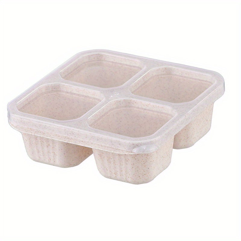 1pc Snack Containers, Divided Bento Snack Box, 4 Compartments Reusable Meal  Prep Lunch Containers For Teens/Adults, Food Storage Containers For School  Work Travel