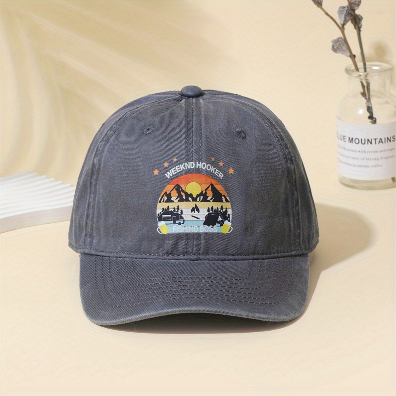 Women's Vintage Washed Baseball Cap - Adjustable Dad Hat With Cowboy Style Brim