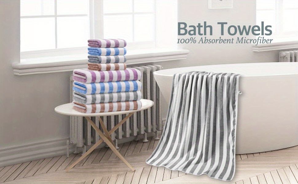 Microfiber Bath Towel Set Lightweight Quick Drying - Temu