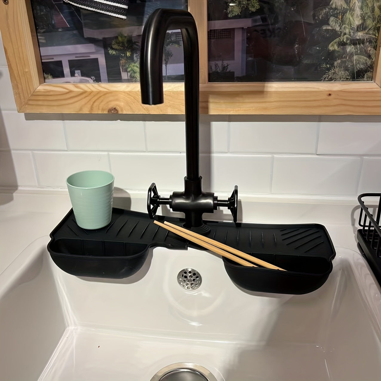 Kitchen Sink Splash Mat Silicone Mud Faucet Absorbent Mats Sink Splash  Guard Counter Protector Mats Kitchen Draining Pad - AliExpress
