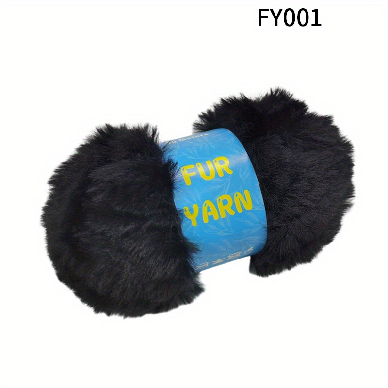 1 Soft Fluffy Yarn Faux Mink Fur Yarn For Diy Knitting - Temu