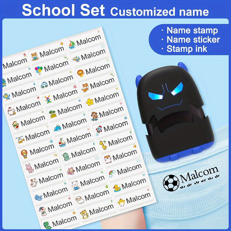 Name Stamp for Clothing Kids,Customized Name Stamp for School Supplies,  Personazlied Name Stamp,Clothes Stamp for Kids Waterproof, Custom Label  Stamp