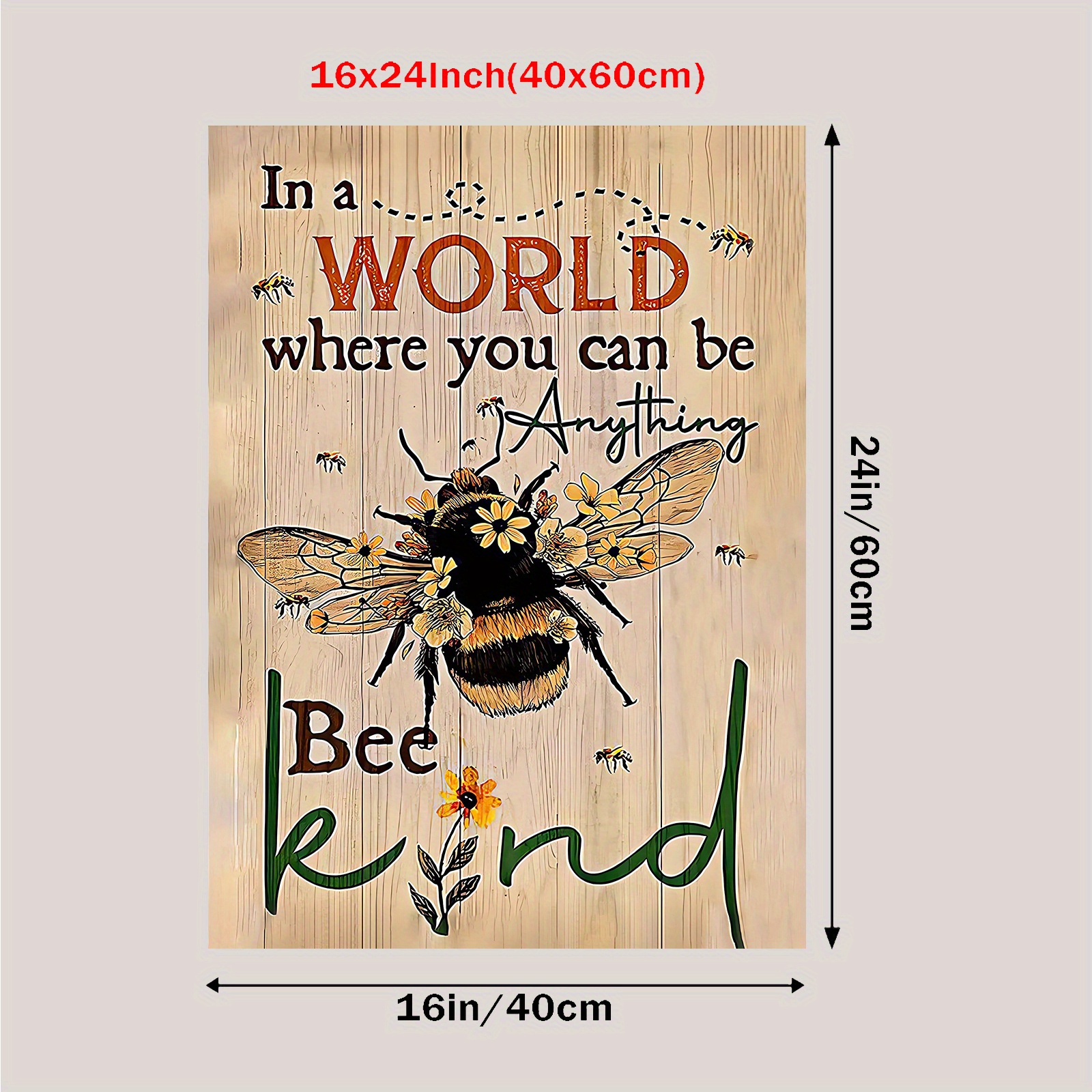 Honey Bee Decor, Bee Wall Decor, Bee Wall Art, Inspirational Religious Wall  Decor, Proverbs Bible Study, Christian Gifts For Women, Bible Verses Wall  Decor, Spiritual Holy Scriptures Wall Art, No Frame 