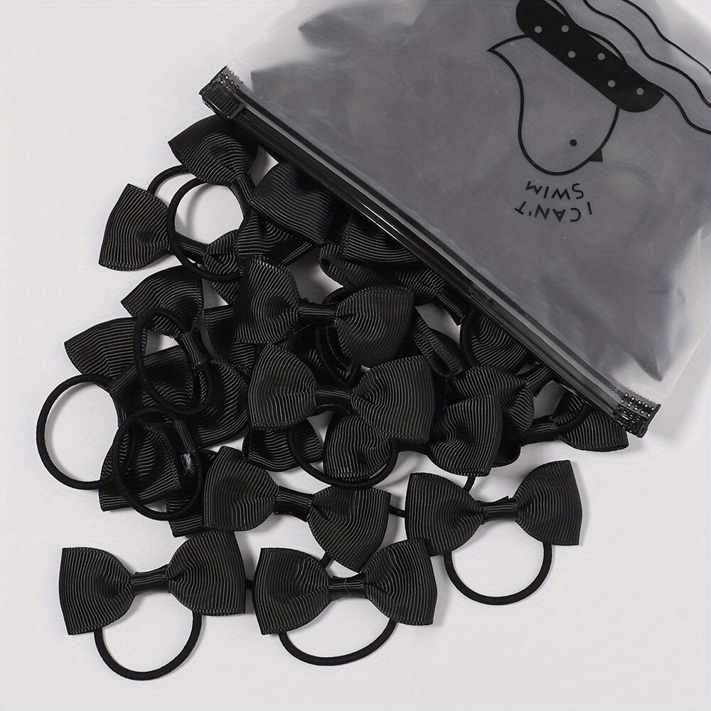 TEMU 20 stuks Schattige Haar Elastiekjes met Strik - Perfect voor Dames Paardenstaart Houders & Scrunchies, Keuze voor Cadeaus, Beste voor Kerst