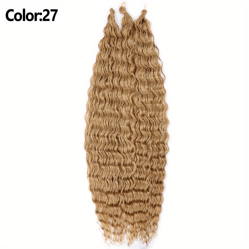 Synthetic Water Wave Braiding Hair Ombre Colors Ocean Wave - Temu