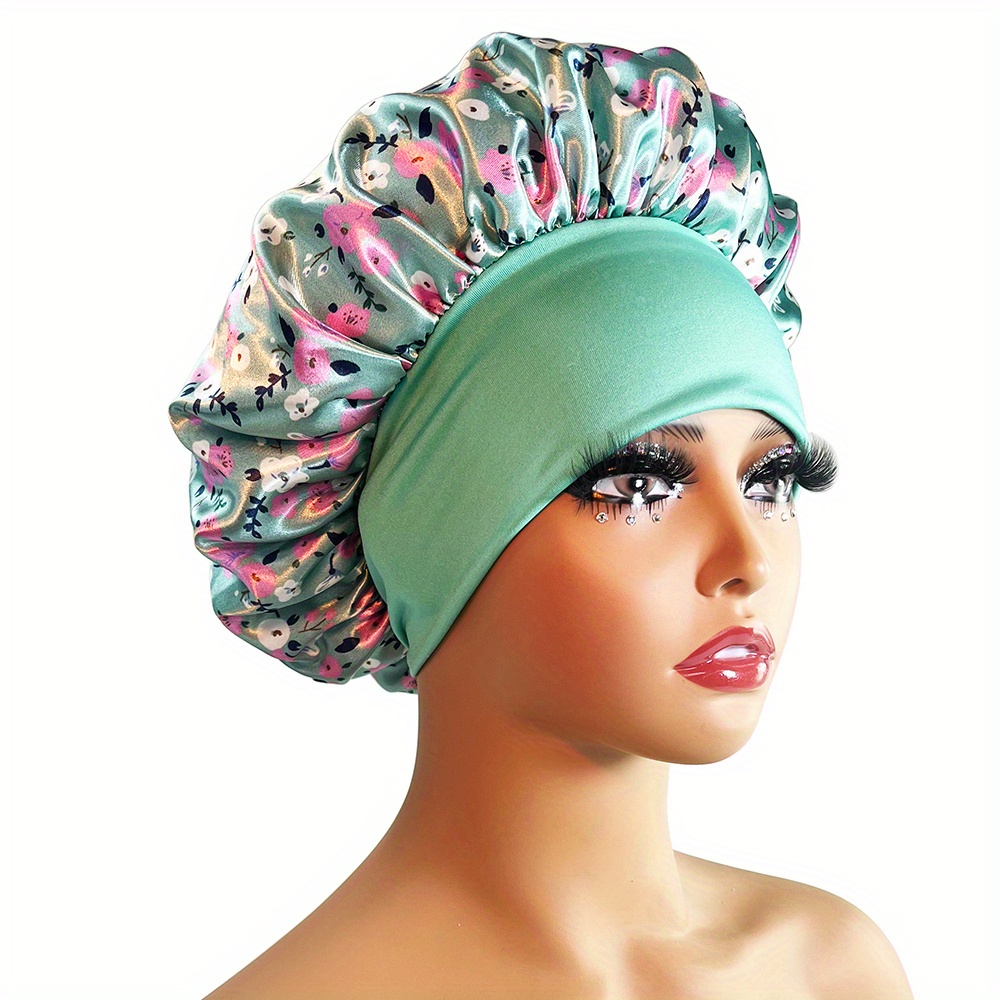 Satin Hair Bonnet with Silk Lined Hair Night Sleep Cap , Hair Wrap