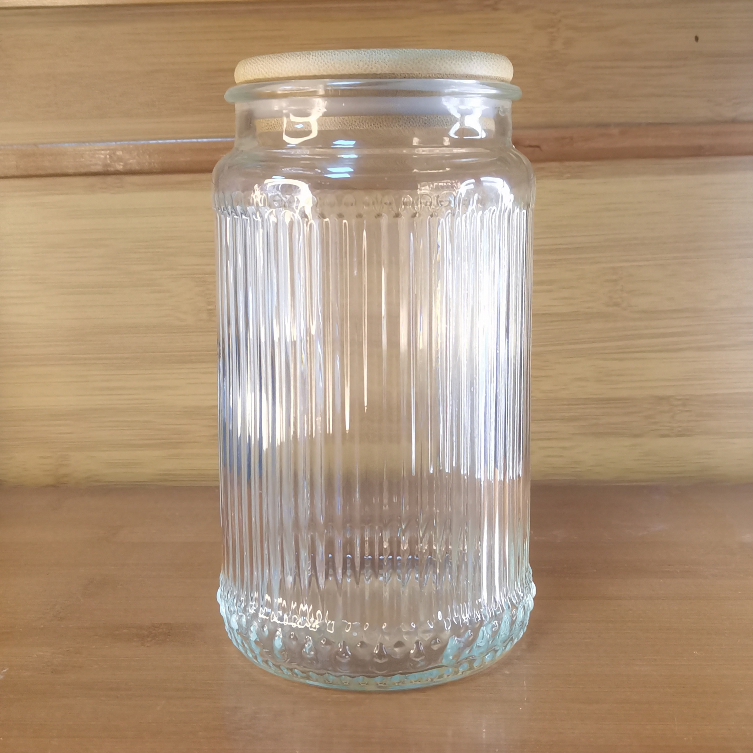Vintage Glass Storage Jar Airtight Wooden Lid Perfect Tea - Temu