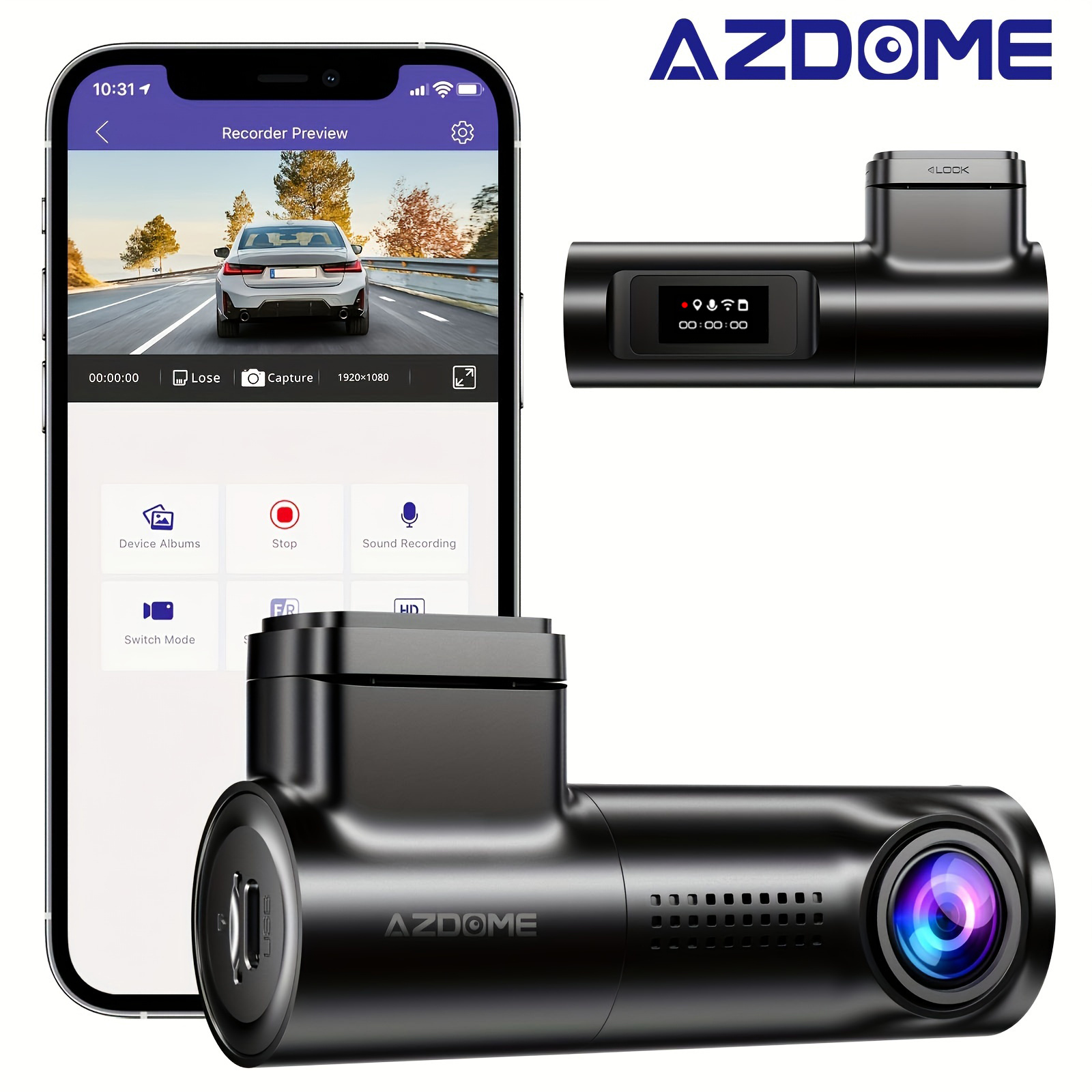 Buy AZDOME GS63H Car DVR Recorder Dash Cam 4K Built-in GPS WiFi Dual Rear  Lens at affordable prices — free shipping, real reviews with photos — Joom