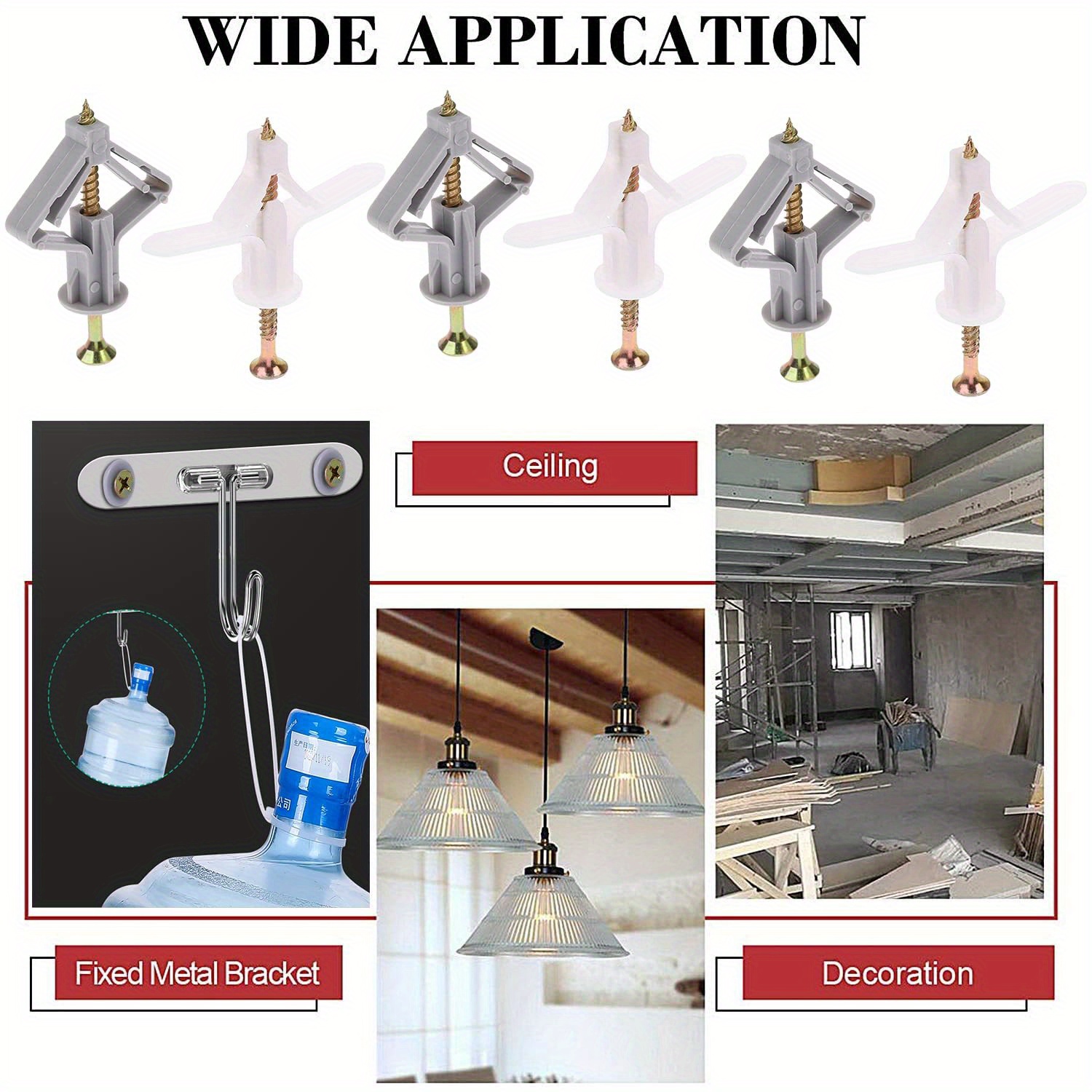 Zoylofg Drywall Anchor Kit Hollow Wall Anchors Plasterboard Temu New