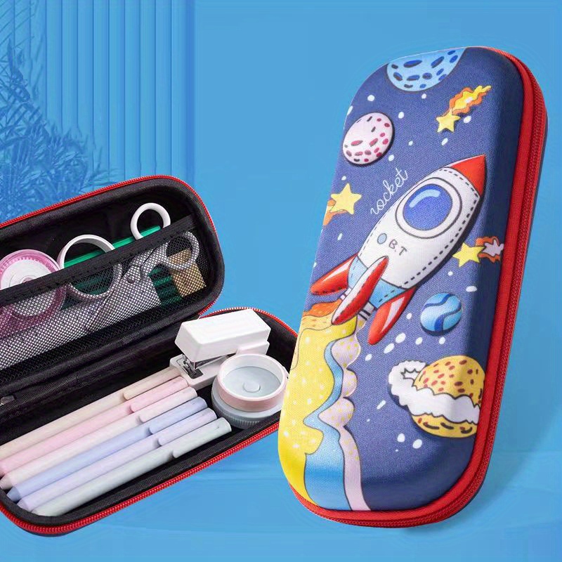 TEMU 3d Pencil Case, Cartoon Pencil Box, Stationery Box, Multi-layer Large-capacity Pencil Case