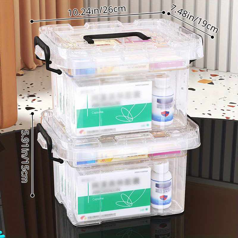Clear Crafts Box Large Capacity Medicine Storage Box Multi - Temu Canada