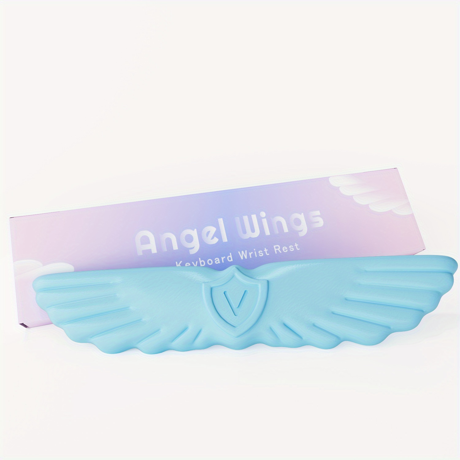 PHEZEDUO Angel Wing Repose-poignet pour clavier, 3 en 1 en mousse à mémoire  de forme, support de poignet pour ordinateur, ordinateur portable, repose- poignet doux pour clavier, saisie facile et soulagement de la