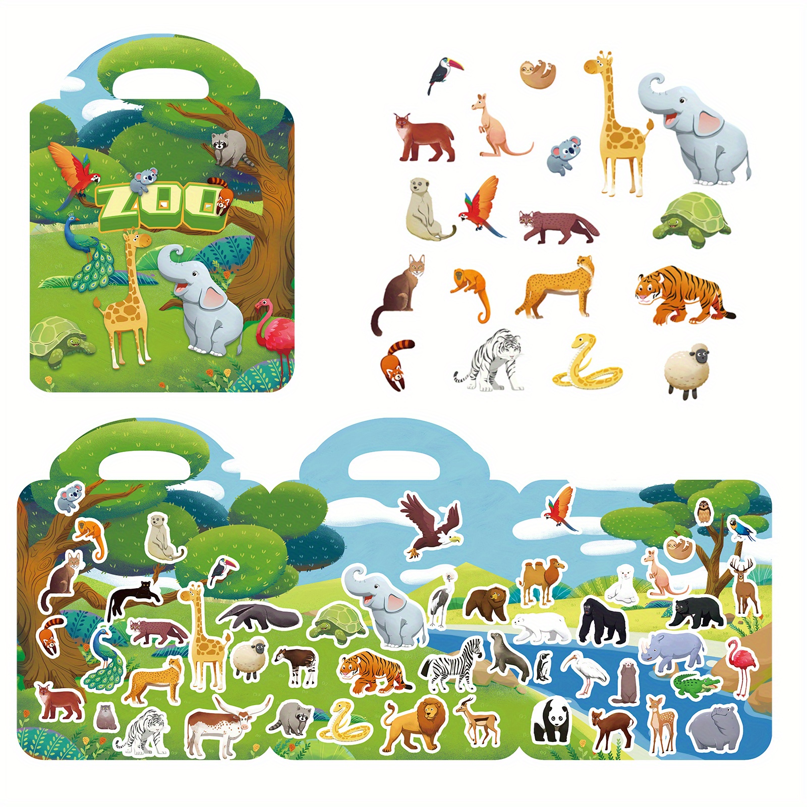 Reusable Sticker Books For Kids 2 4 Cute Static - Temu