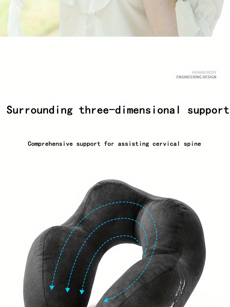 Soft Supportive Hump U shaped Memory Foam Neck Pillow Travel - Temu