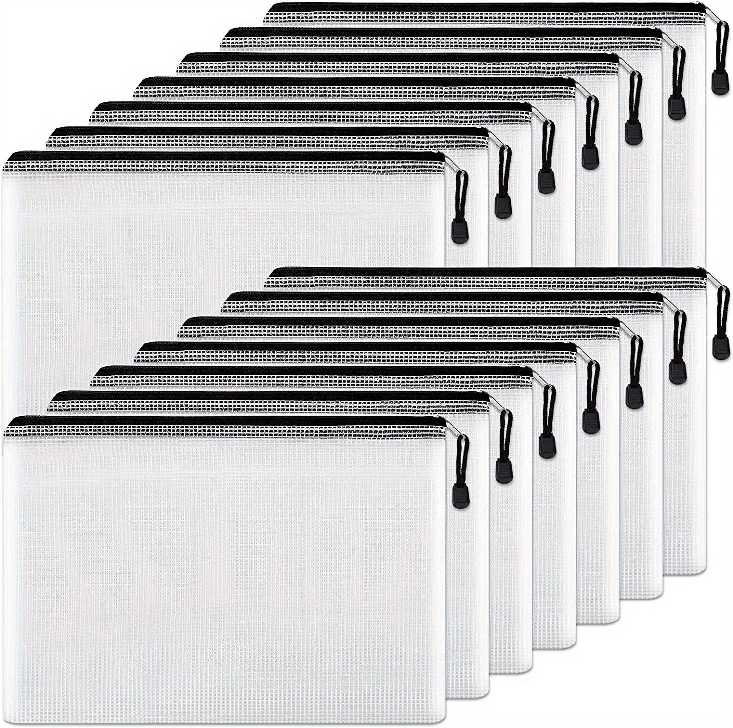 Mesh Zipper Bags Black Waterproof Zipper Bags Organizing Temu New Zealand