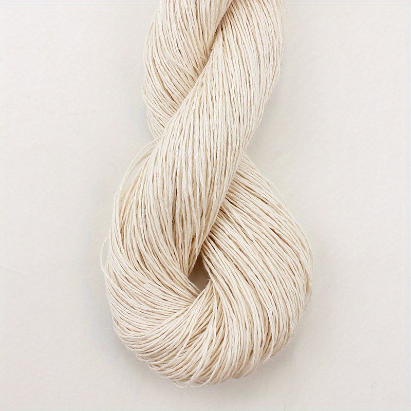 1pc 50g Undyed Silk Cotton Yarn Hand Knitting Yarn Nat White