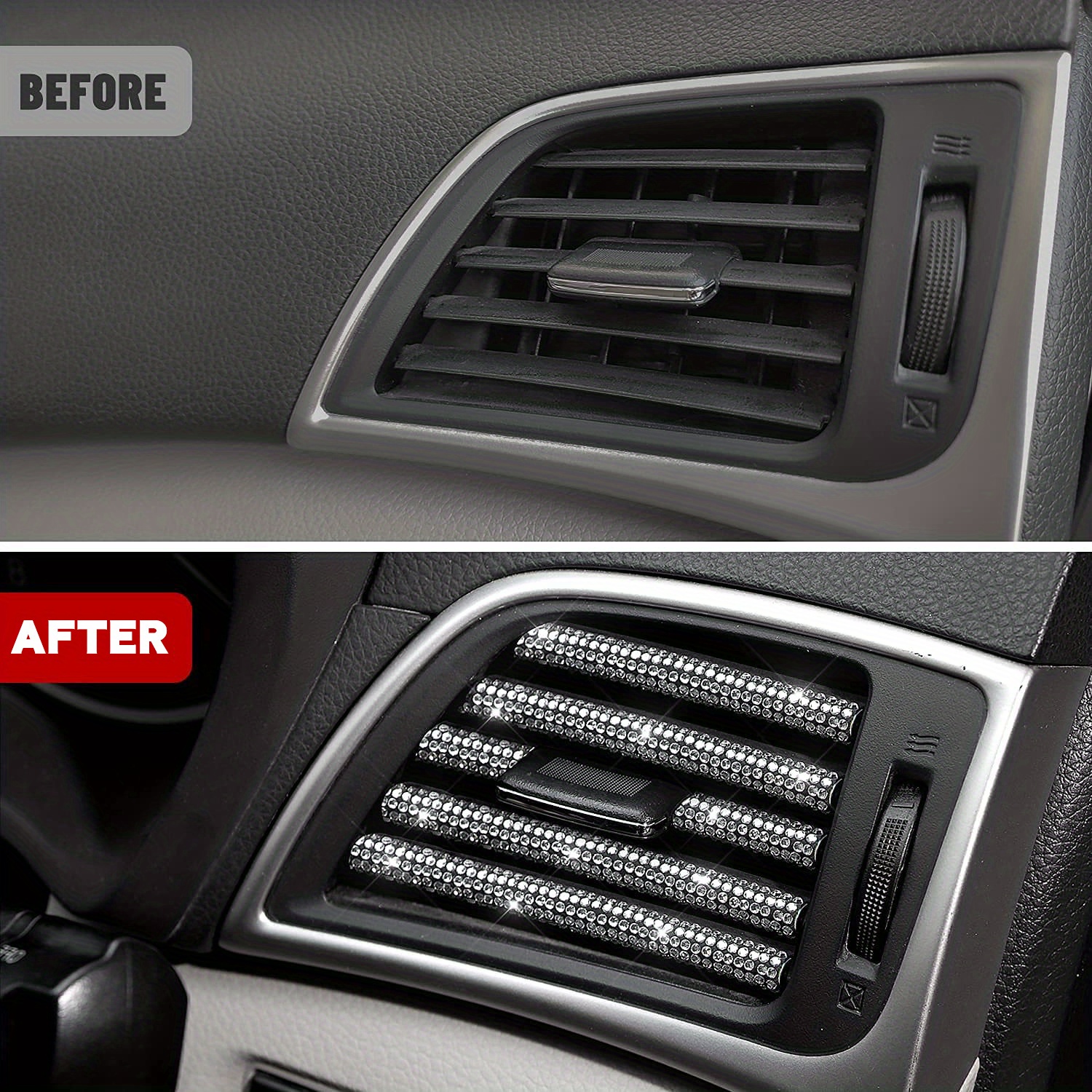 Car Dashboard Air Vent Set (4pcs) Compatible For Hyundai Sonata 9 2015-2017