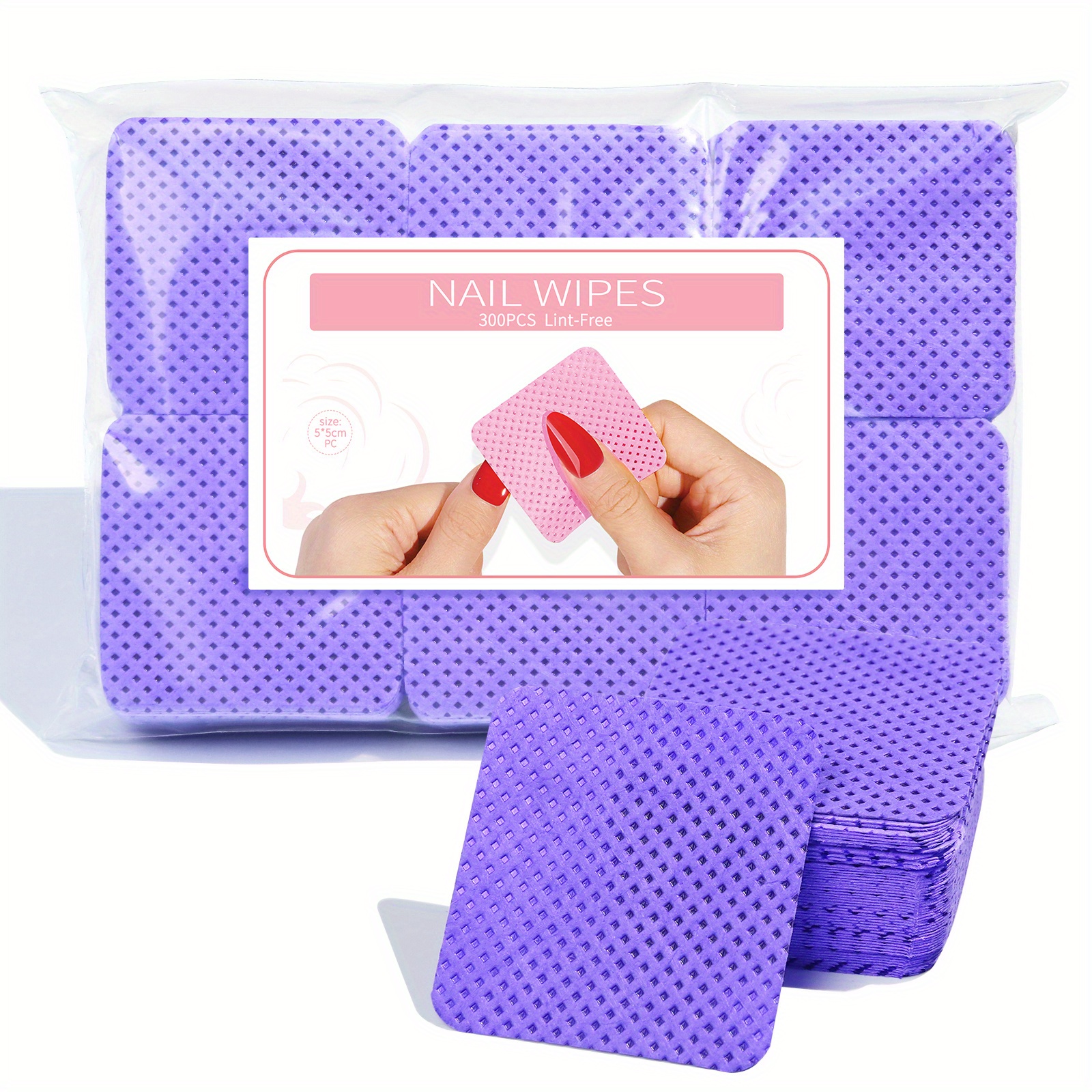 Lint Free Nail Wipes Soft Gel Nail Polish Remover Pads For - Temu