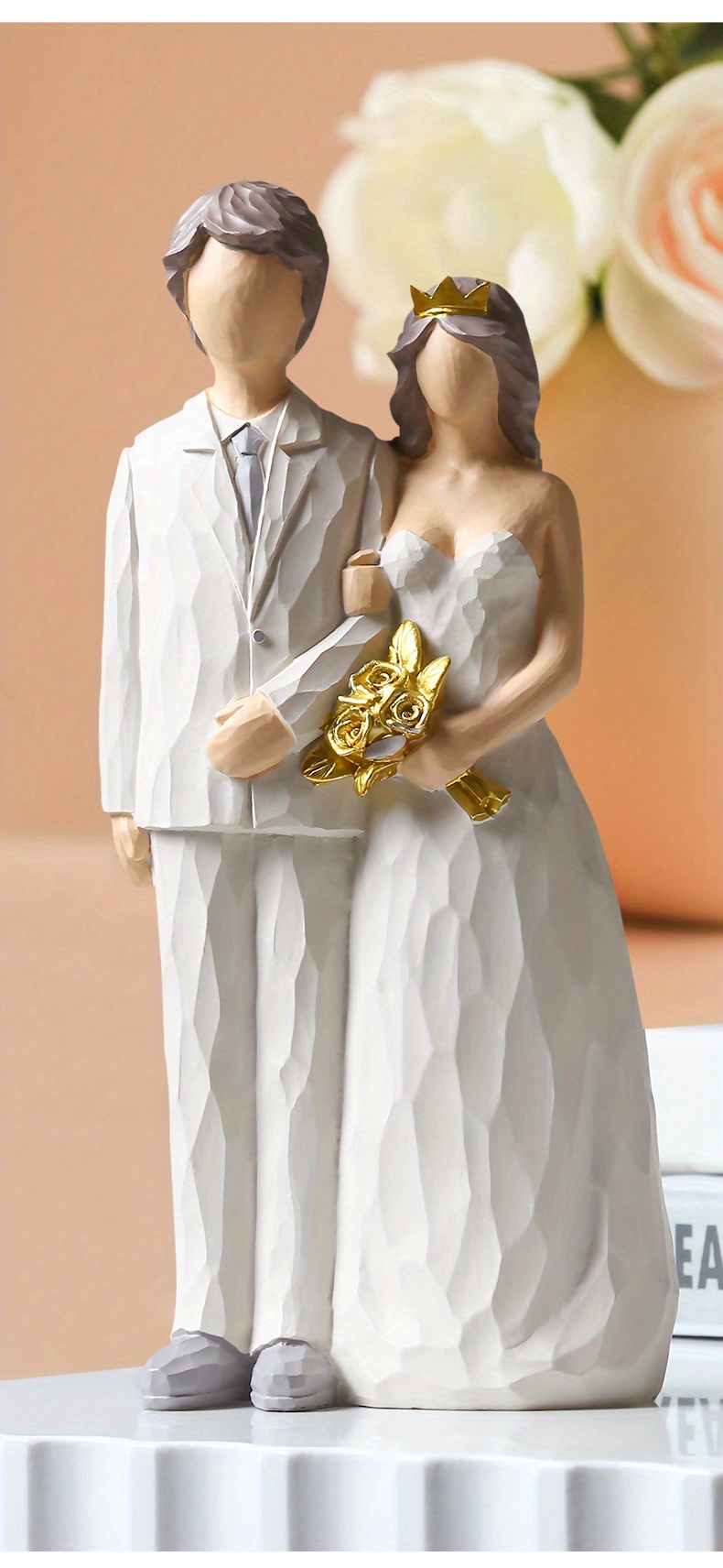 1 figura pareja pintada estatua novia - Temu Dominican Republic, image size:790x1712