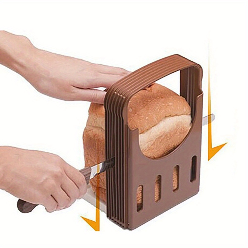 1pc practical plastic foldable bread cutter mold sandwich skiving machine cutter mold slicer loaf toast cutter manual slicers kitchen gadget details 2