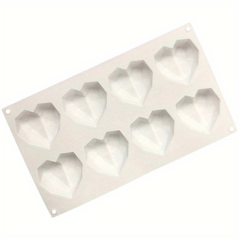Heart Resin Molds Silicone Casting Mold 8 Cavities Crystal - Temu