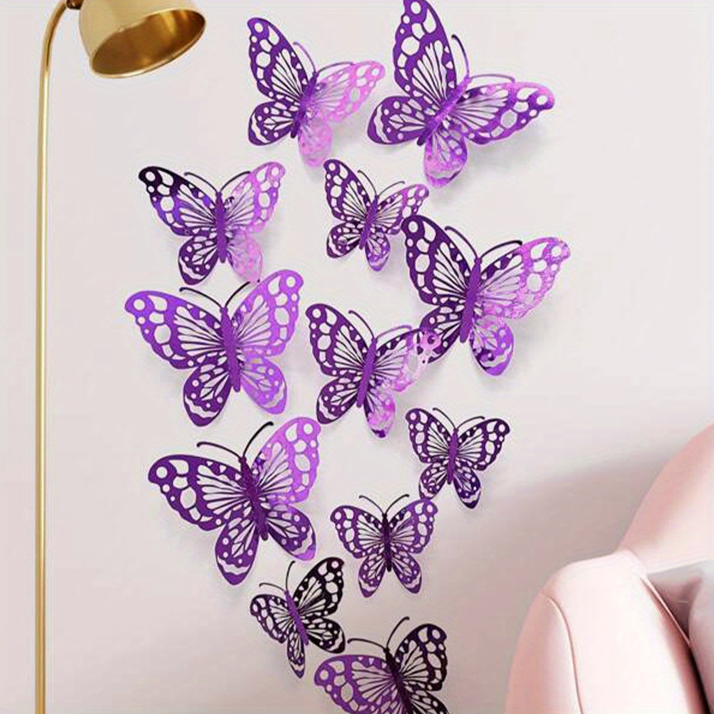 Light Up Your Home With 3d Butterfly Wall Stickers Creative - Temu