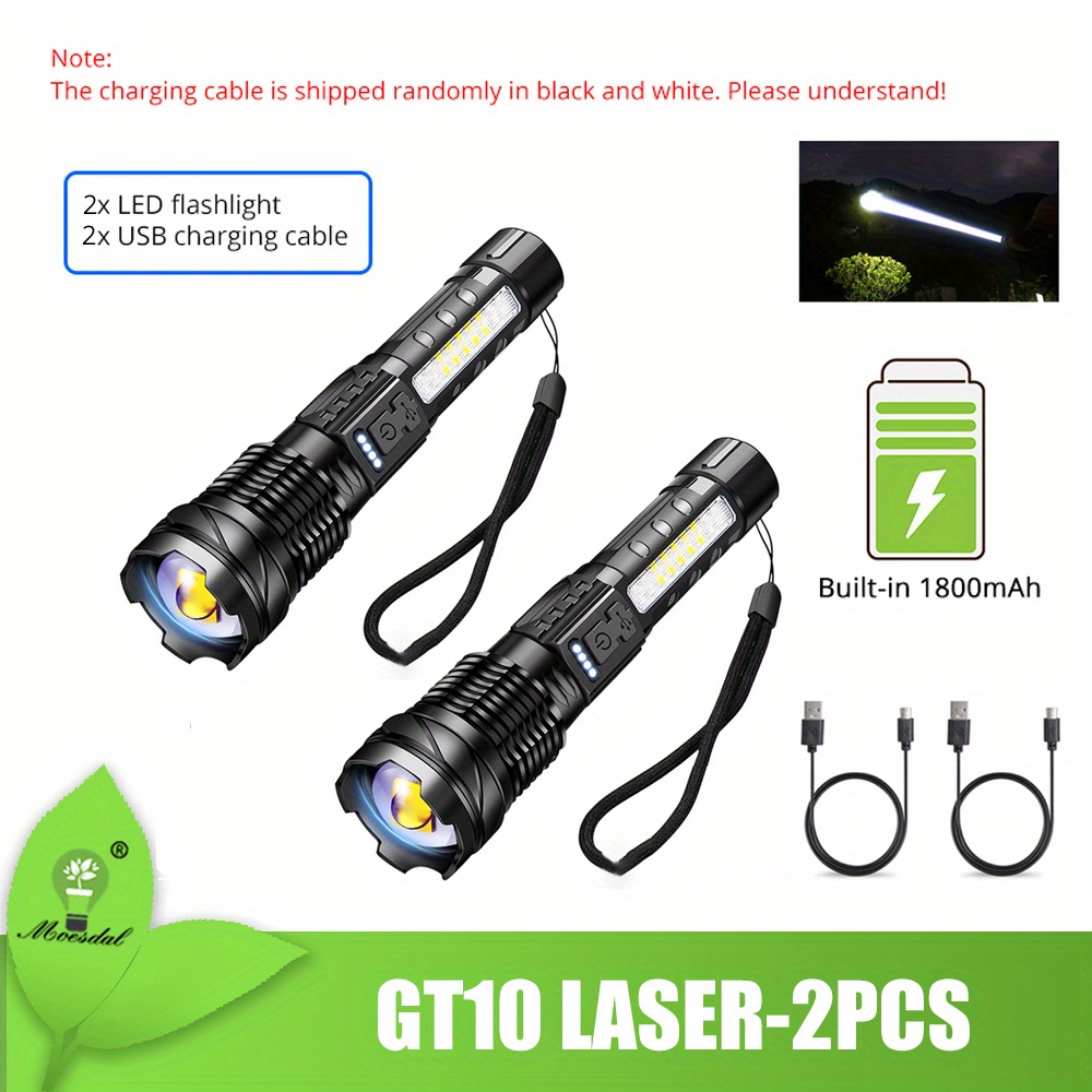 1/2pcs USB Recargable Bombillas LED, Luces De Linterna Portátil Para  Emergencias Al Aire Libre, Camping Y Pesca