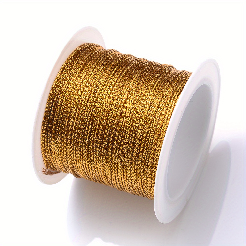 Golden Wire Tag Packaging Rope Metallic Cord Tinsel String - Temu