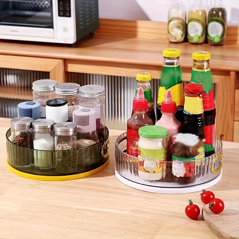 Round Spice Rack Condiment Rack Rotatable Seasoning Rack Temu