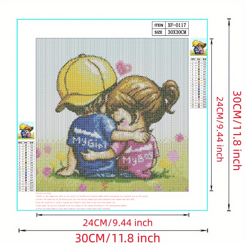 Girl Boy 5D DIY Art Diamond Painting Kit Picture Cross Stitch