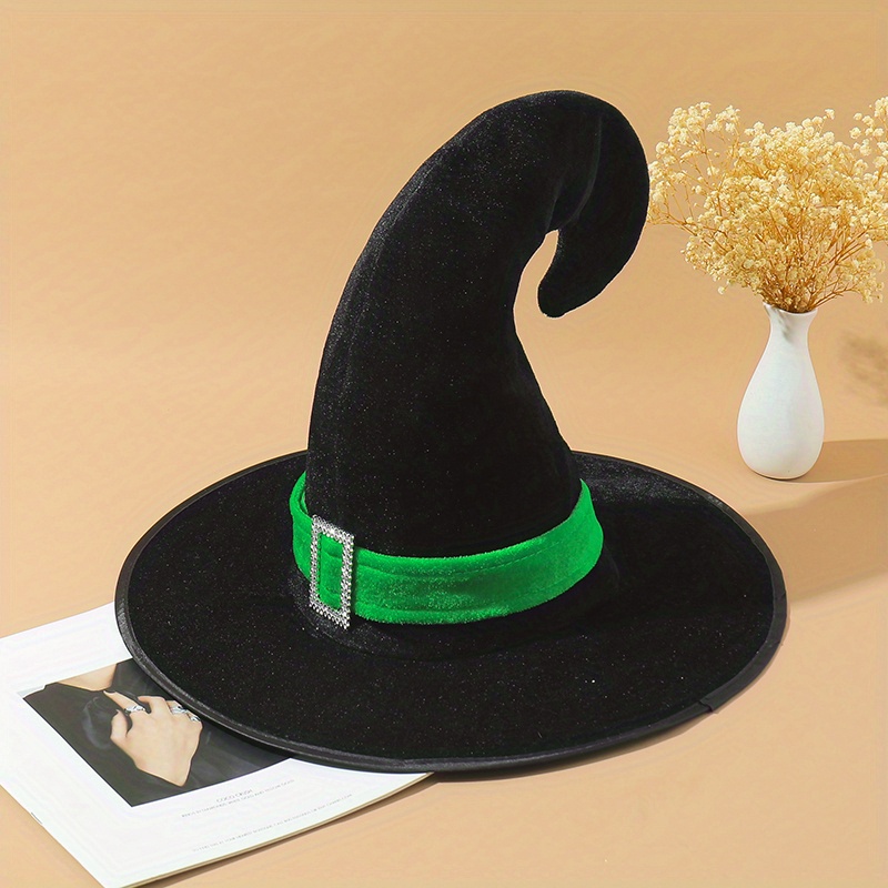 Velvet Witch Hat Wizard Hat for Halloween Cosplay Party