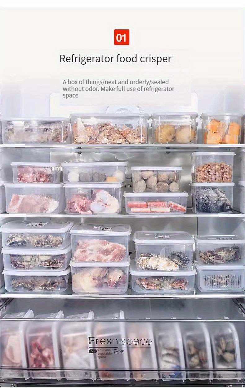 Boîte de rangement plastique pour réfrigérateur 2.6L