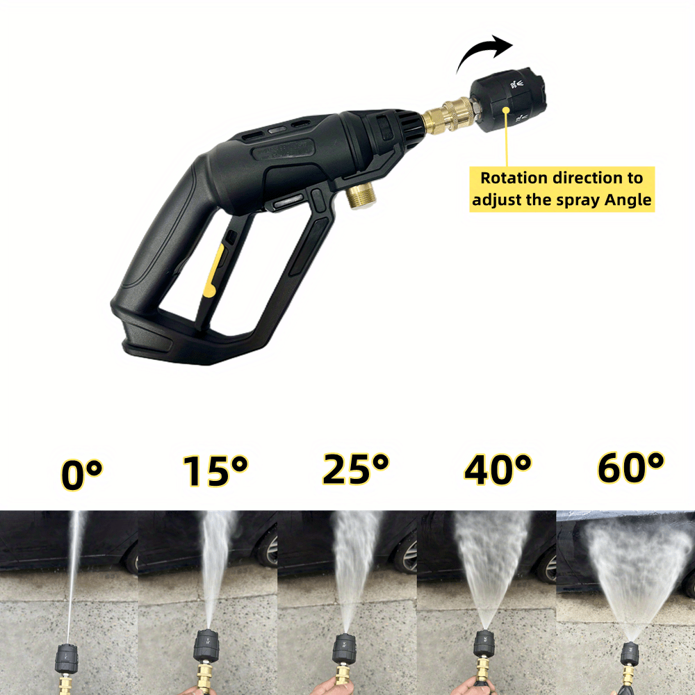 Upgrade Car Wash Kit Short Wand Pressure Washer Gun 5 in 1 - Temu