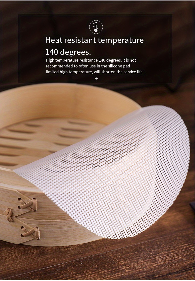 Food Grade Silicone Steamer Mat Pad Round High-temperature Resistant  Nonstick Steamer Cloth Home Steamer Bags Cage Drawer Cloth - Temu