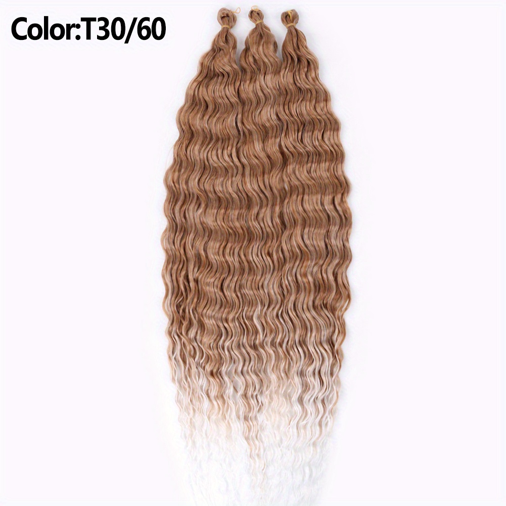 Synthetic Water Wave Braiding Hair Ombre Colors Ocean Wave - Temu