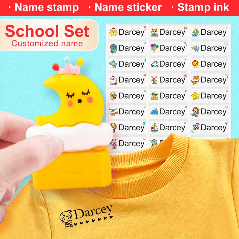 Custom Name Seals Stamp for Baby Teachers Kids Children's Clothing  Waterproof Not Faded DIY Personalized Name Stamp Clothes Toys