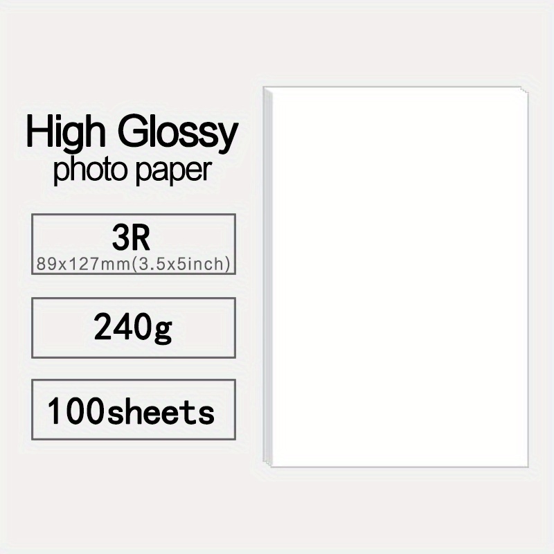 High gloss Photo Paper For (3r) Photo Inkjet Printer Special - Temu