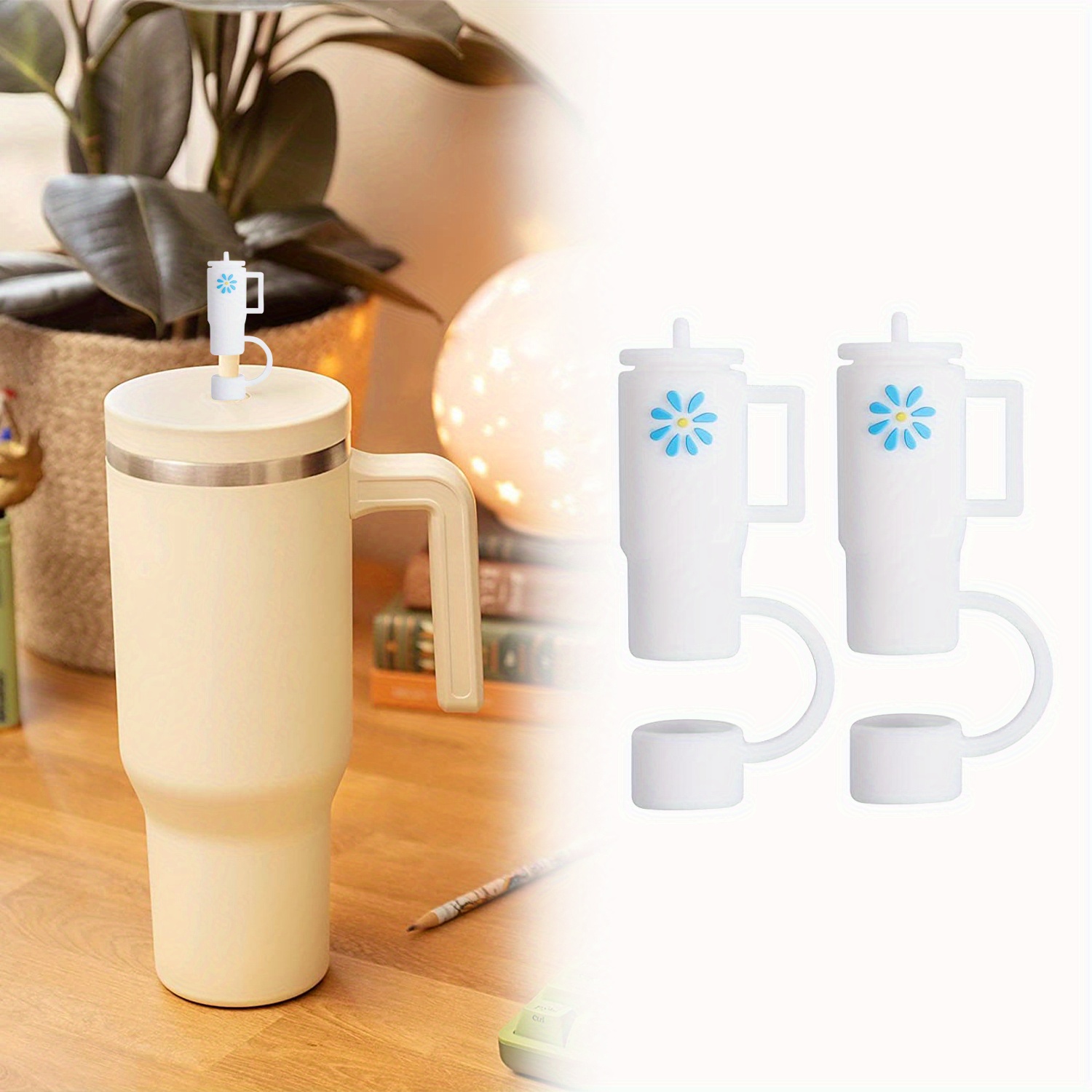 Straw Cover - Keep Your Stanley Tumbler Fresh & Leak-proof With Silicone  Straw Stopper! - Temu