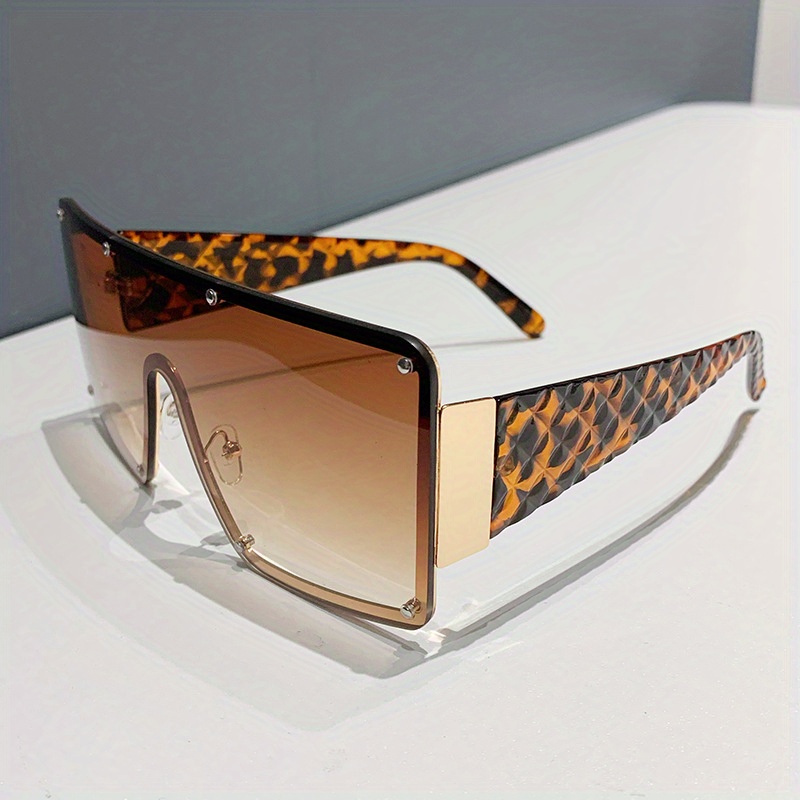 Y2K Gradient UV400 One Piece Sunglasses with Rivets