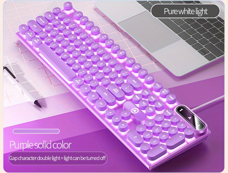 yindiao computer wired keyboard e sports game home typing office desktop notebook universal light emitting details 3