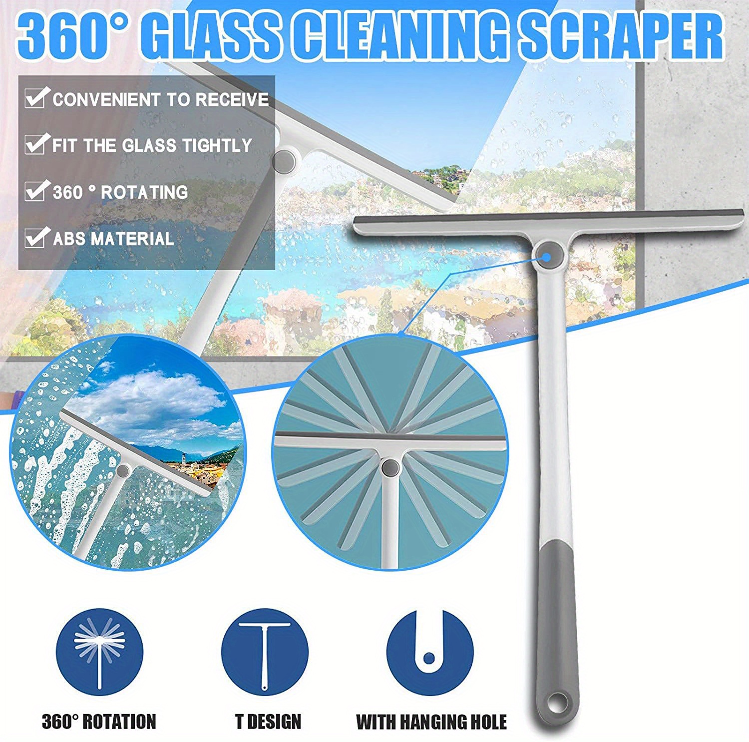 1pc Silikon-Dusche-Glas Mit Fensterabzieher Fenster Für Duschtüren