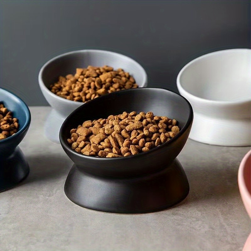 Raised Non-slip Ceramic Pet Food Bowl - Perfect For Cats & Dogs! - Temu