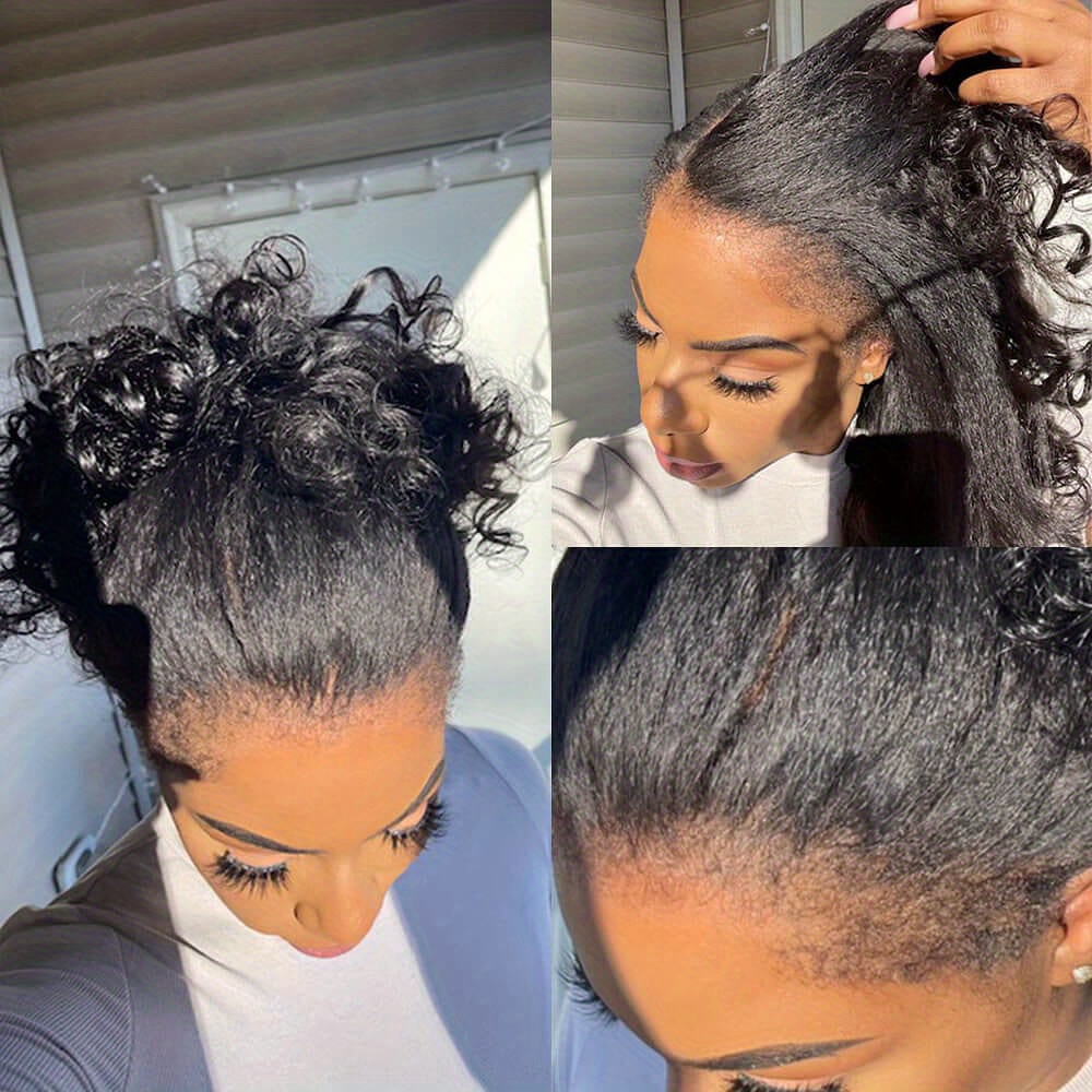 360 Lace Frontal Kinky Curly Hair  Pre-Plucked 360 Frontal Kinky Curly