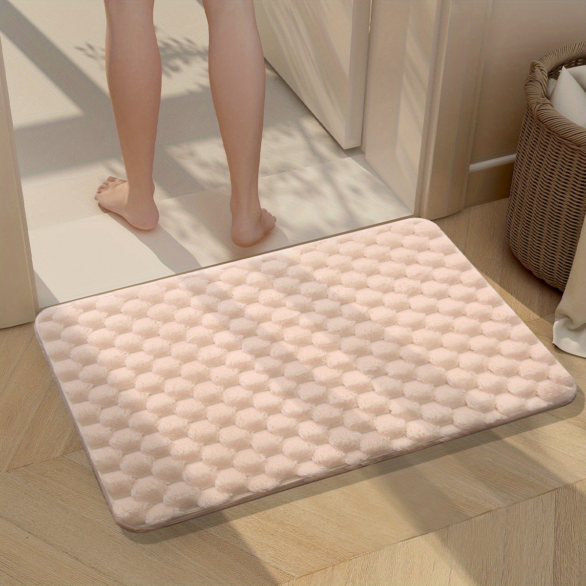 Non-slip Memory Foam Bath Mat - Soft And Comfortable Bathroom Floor Mat For  Anti-slip Safety And Washable Convenience - Temu