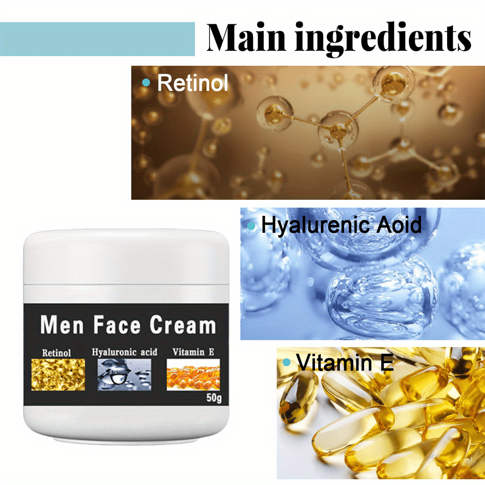 men face cream moisturizing smoothes wrinkles skin looks visibly younger 50g details 2