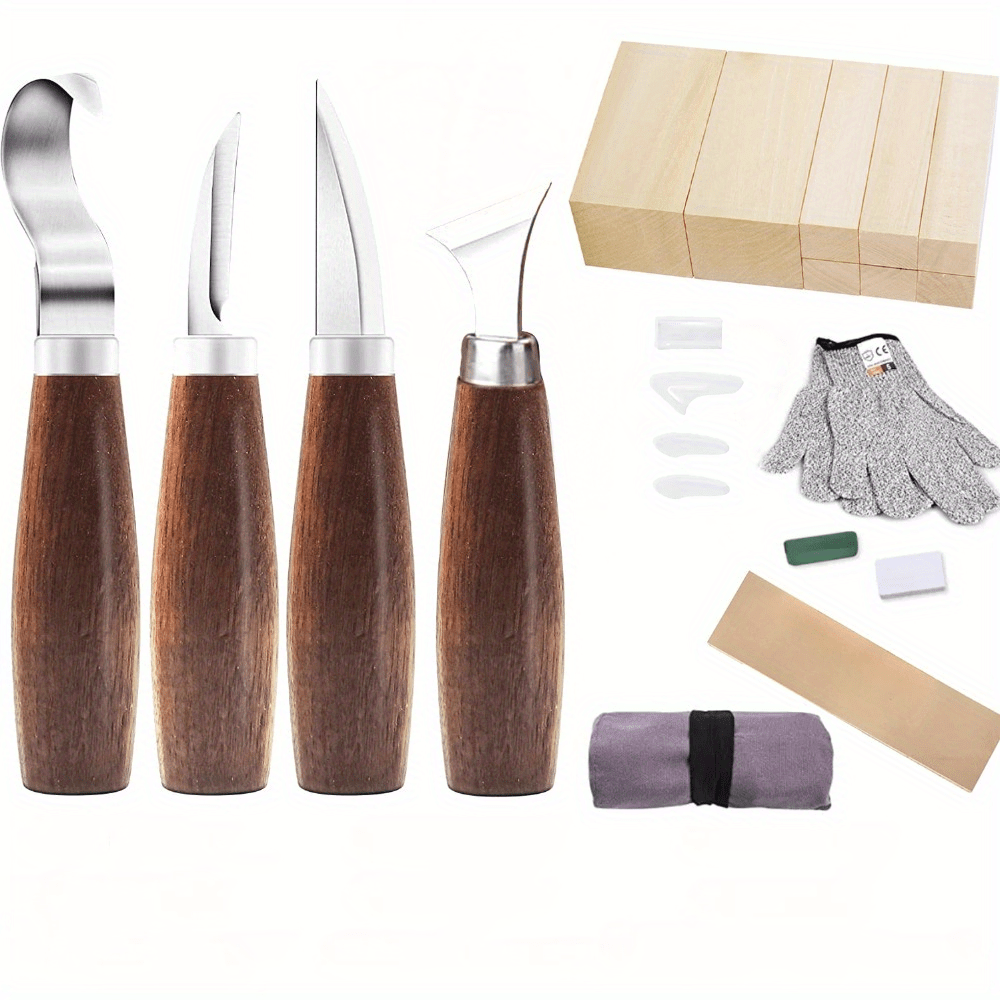 Whittling Wood Carving Kit for Beginners - 6 in1 Chip Carving