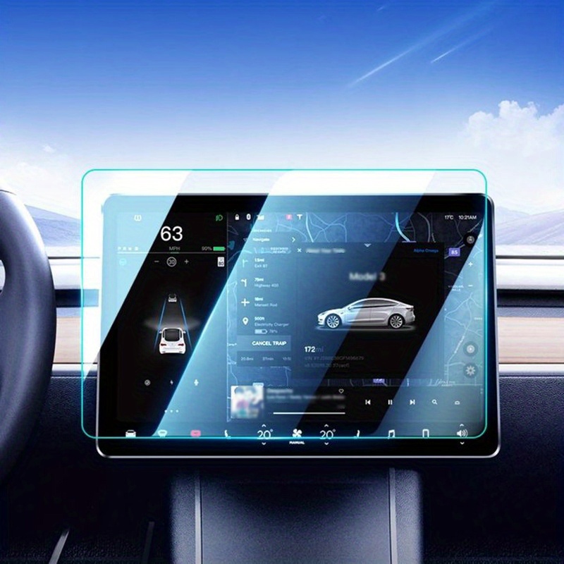  Protescreen Tempered Glass Screen Protector Designed for Tesla  Model 3 / Y Center Control Touchscreen [Automatic Alignment] [9H Hardness]  [Anti-Scratch] for Tesla Model 3 / Y Accessories : Electronics